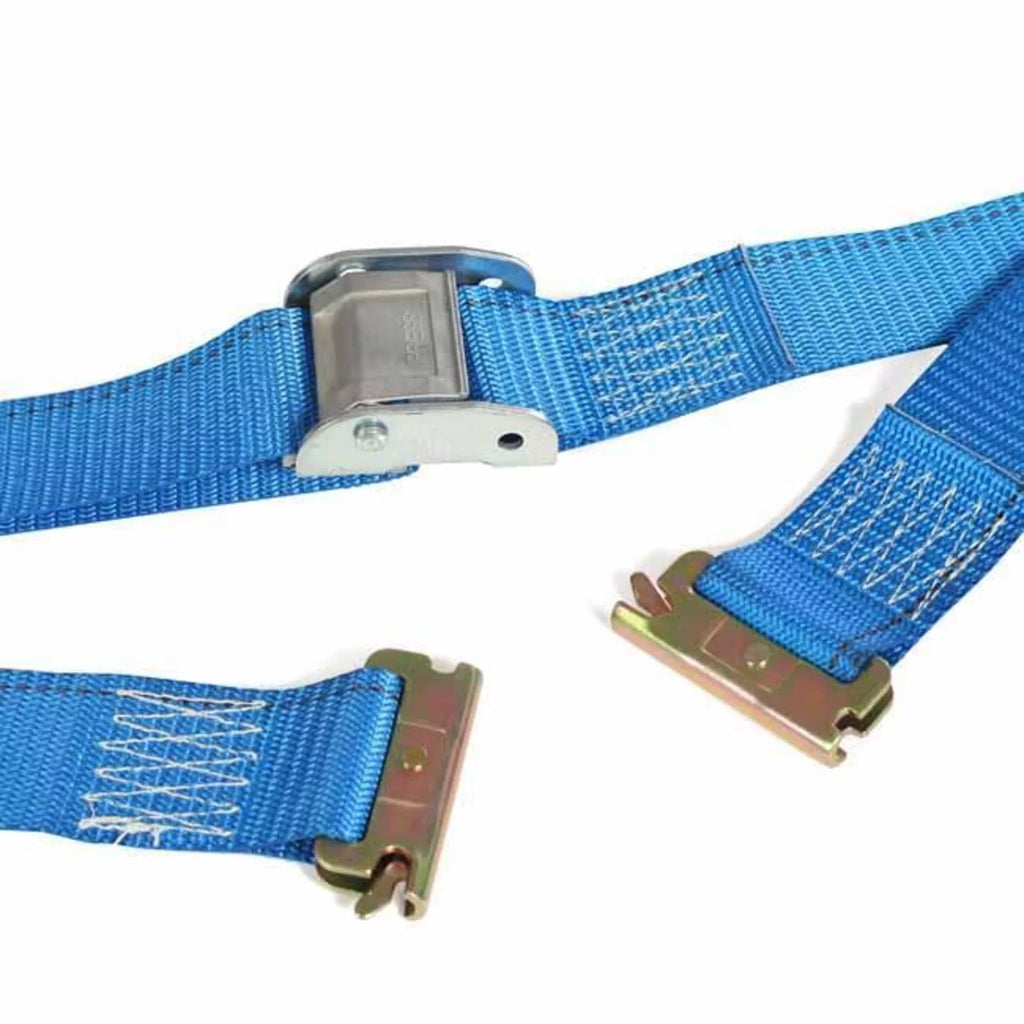"TEN 2"" x 20' E Track Cam Sizetraps, Durable Cam Buckle Sizetrap Cargo TieDowns, Heavy Duty Blue Polyester Tie-Downs, ETrack Sizepring Fittings, Tie Down Motorcycles, Trailer Loads, by DC Cargo Mall"