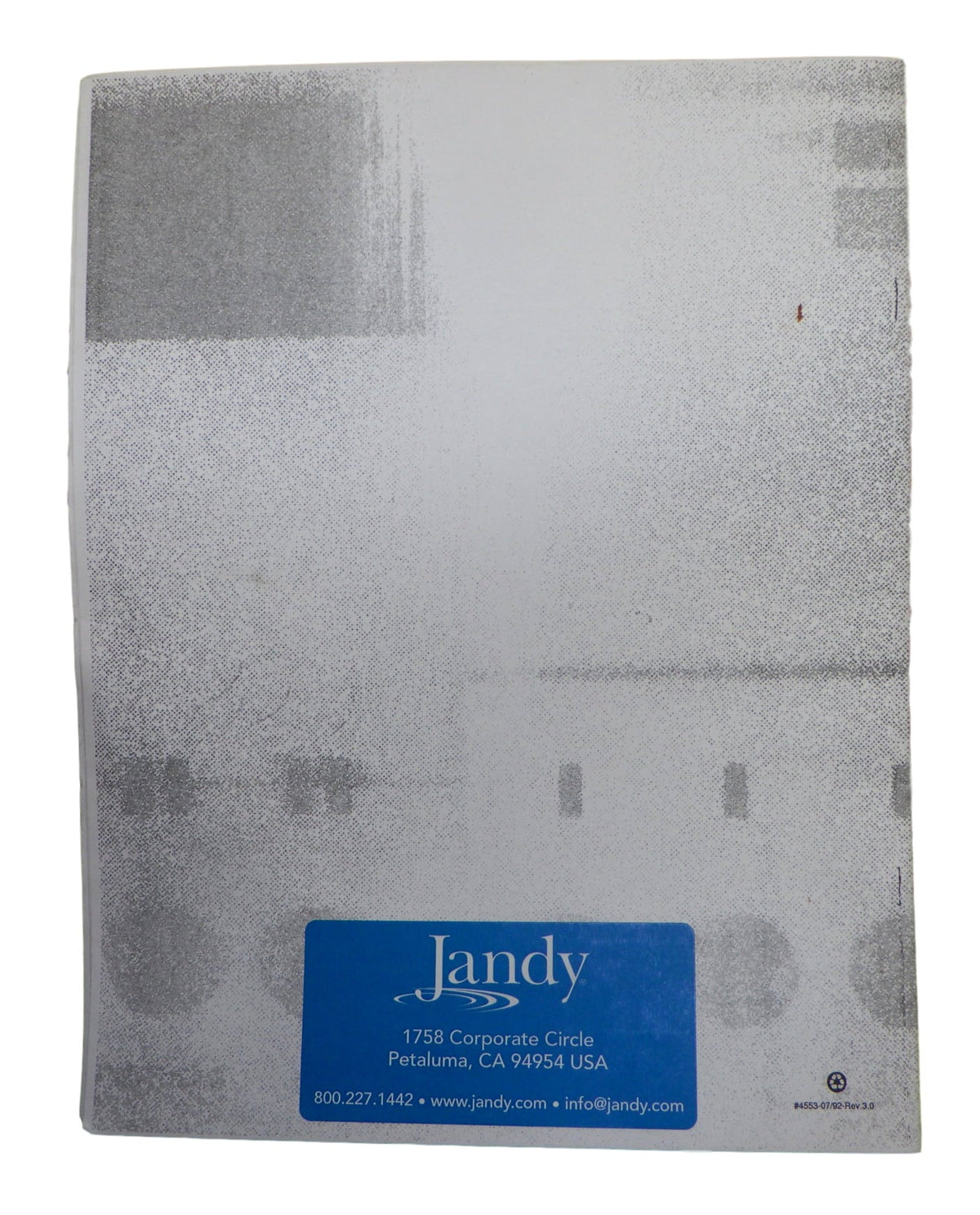 Jandy 4553-07/92-Rev.3.0 Owner's Manual for Jandy Ji2000 Pool & Sizepa Control