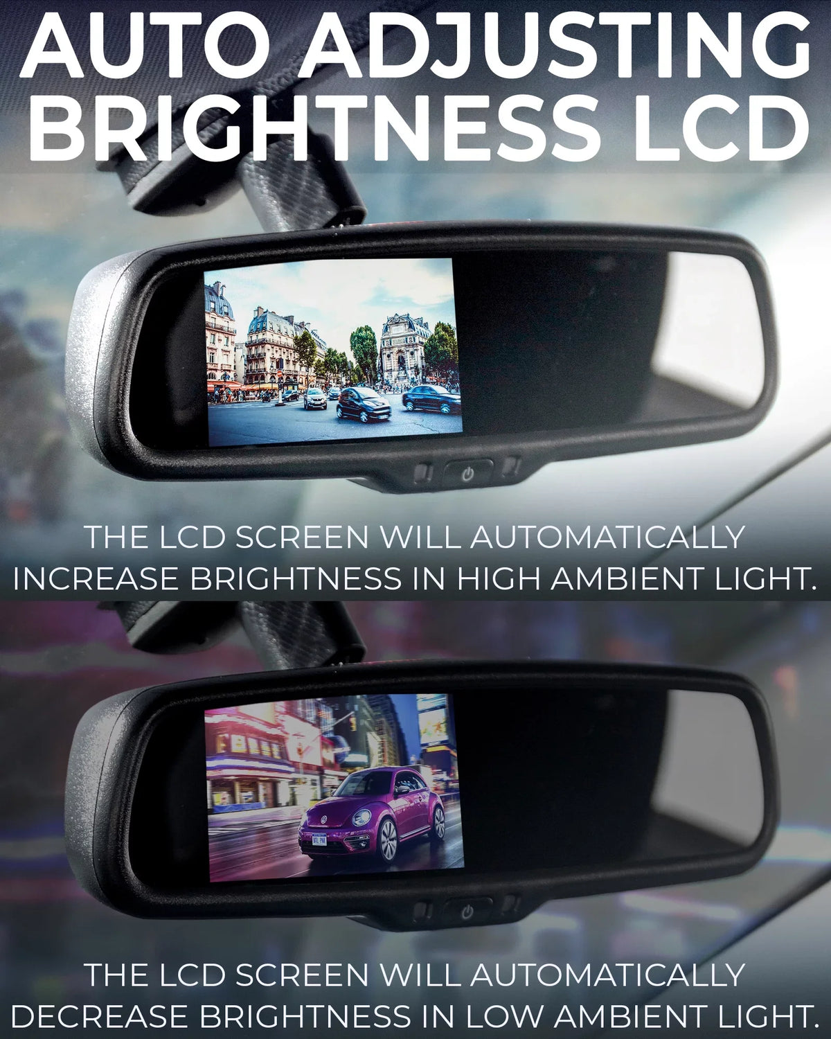 Master Tailgaters 4" LCD Rear View Mirror 1080p 30fps HD DVR Dual Video Recorder + WiFi with AHD Backup Camera - Universal Fit for Enhanced Vehicle Monitoring