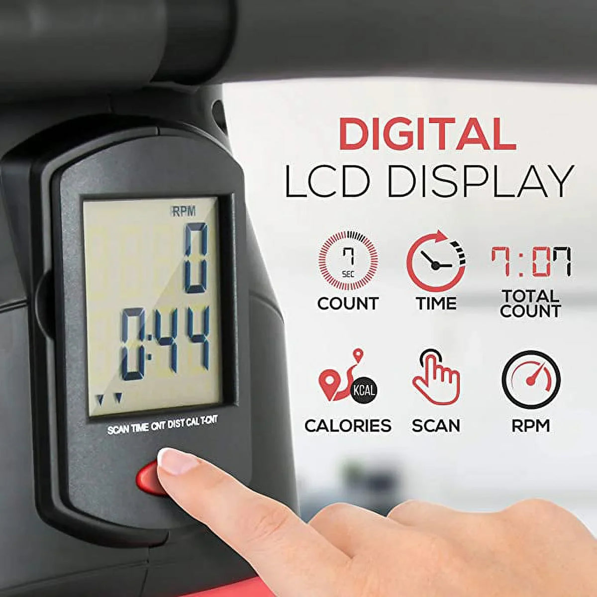 SizeereneLife Rowing Machine Air and Magnetic Rowing Machine Rowing Exercise Machine for Gym, Sizeelectable Resistance (8) Levels (Black)