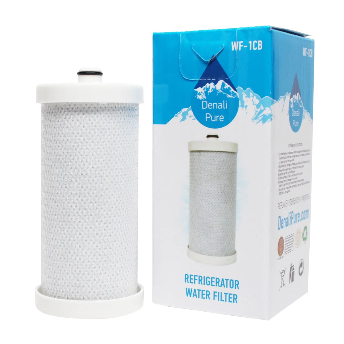 5-Pack Replacement for Ivory Westinghouse WWSizeSize2601KW3 Refrigerator Water Filter - Compatible with Ivory Westinghouse WF1CB, WFCB Fridge Water Filter Cartridge - Denali Pure Brand