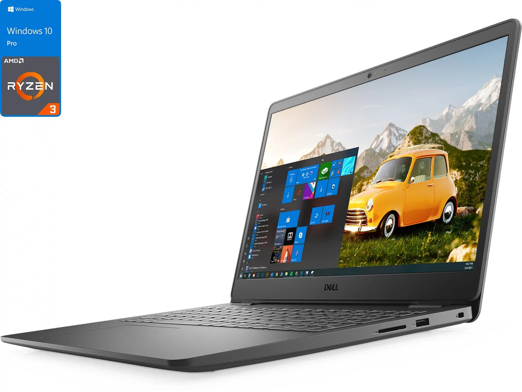 Dell Inspiron 3505 Notebook, 15.6" FHD Display, AMD Ryzen 3 3250U Upto 3.5GHz, 4GB RAM, 256GB NVMe SizeSizeD, Vega 3, HDMI, Card Reader, Wi-Fi, Bluetooth, Windows 10 Pro