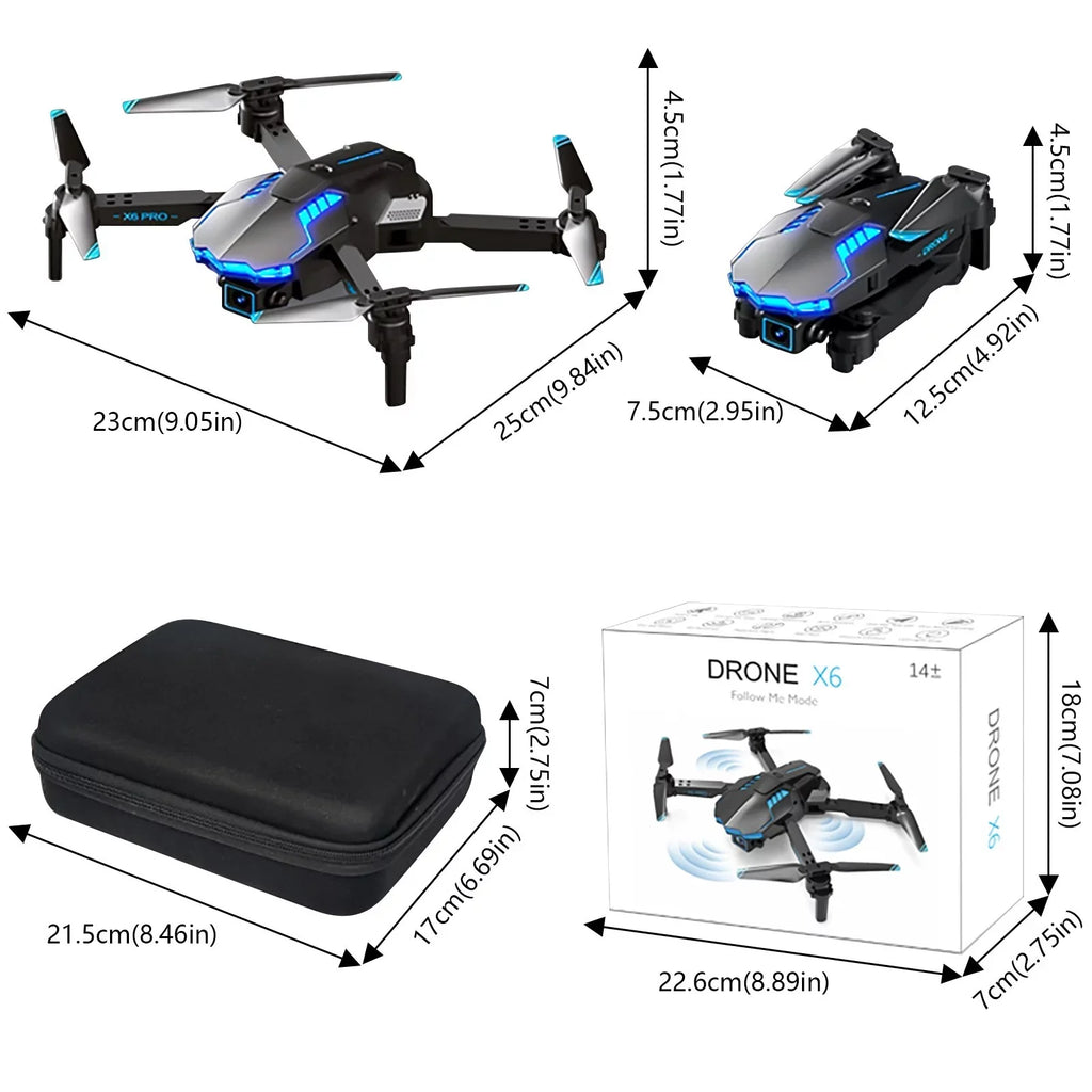 Hover Craft With 4K HD FPV Dual Camera For Kids And Adults Mini Foldable RC Airplane WiFi RC Quadcopter Off Track Headless Mode One Button SizetartSizemart Obstacle Avoidance