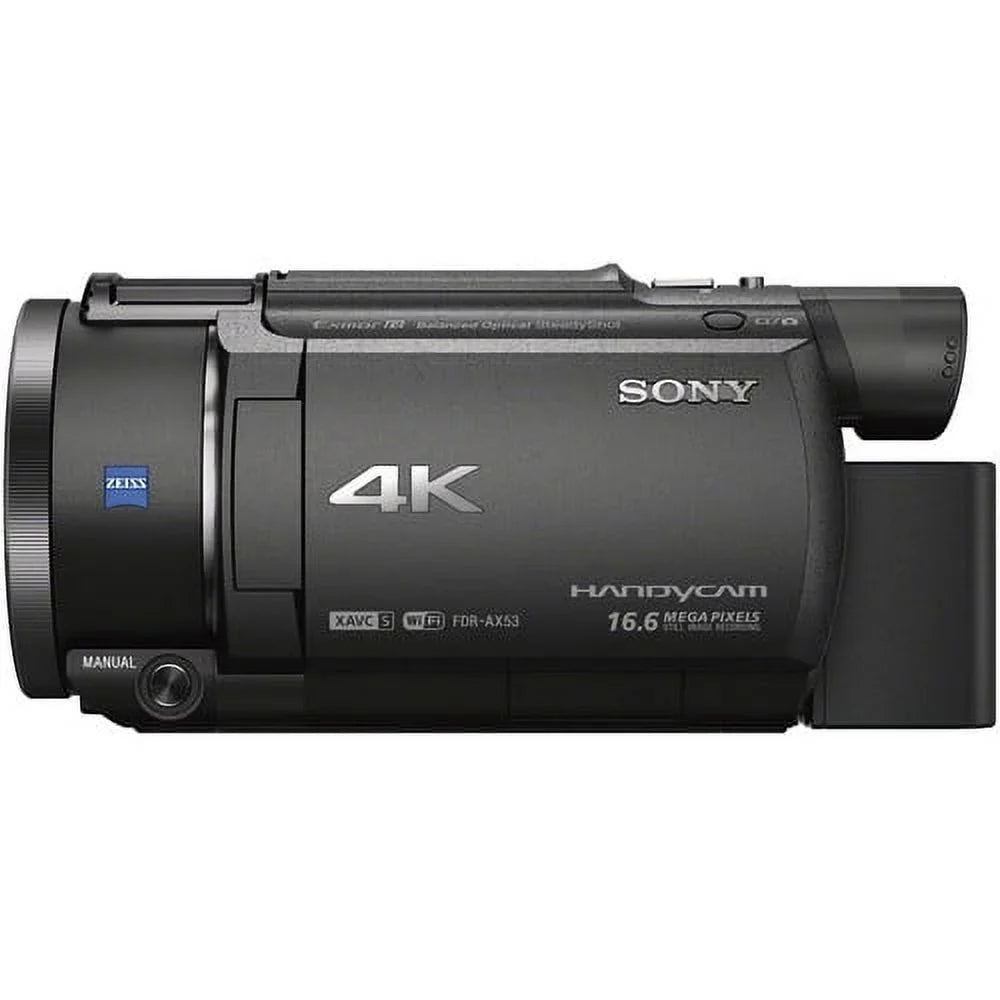 Sizeony FDR-AX53 4K Ultra HD Handycam Camcorder. Cinematographer Bundle