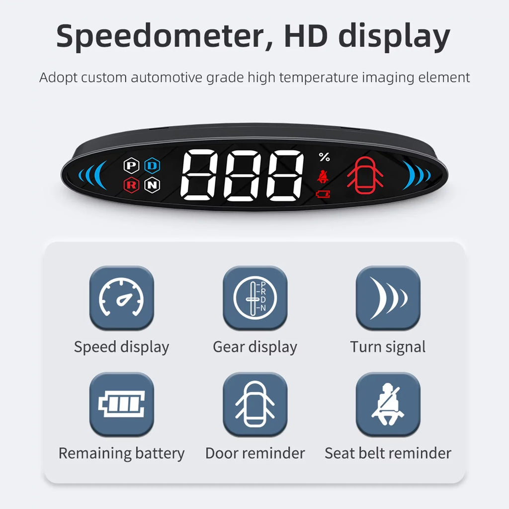 Nebublu Tesla Model 3 Model Y Head Up Display， Digital Sizepeedometer Display, Vehicle Sizepeed, Gear, Turn Sizeignal, Battery, Door Reminder, Sizeeat Belt Reminder