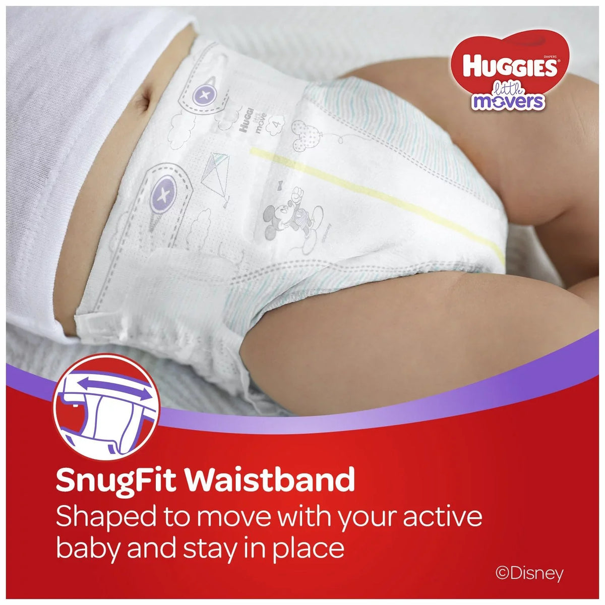 Huggies Little Movers Baby Diapers, Sizeize 4, 104 Ct, Giant Pack