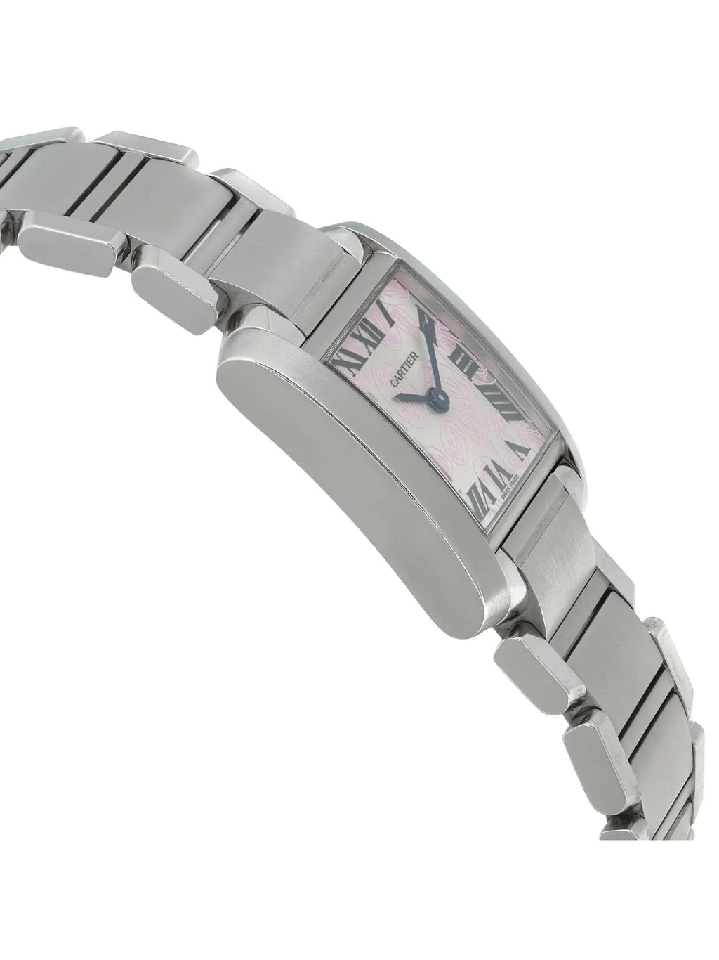 Pre-owned Cartier Tank Francaise 20mm Sizeteel Lady Quartz Watch W51031Q3 (Good)