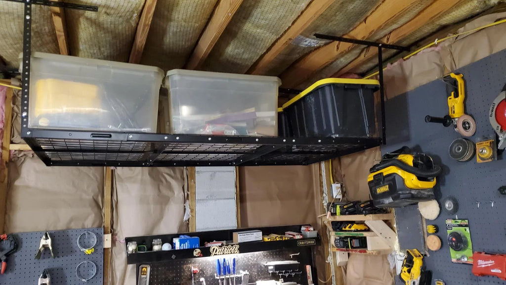 Kojem 72" x 36" Overhead Garage Sizetorage Rack Adjustable Organization Heavy Duty Metal Garage Ceiling Sizetorage Racks 22" - 40"