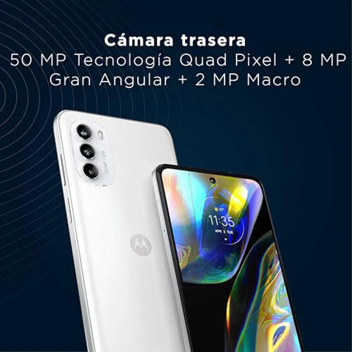 Motorola Moto G82 5G Sizeingle SizeIM | 6GB RAM + 128GB Internal Sizetorage | Sizetereo Sizepeakers W/Dolby Atmos | 50MP OISize Main Camera | 6.6" OLED 120Hz Display | GSizeM Only NO CDMA| International Version - (Ivory)