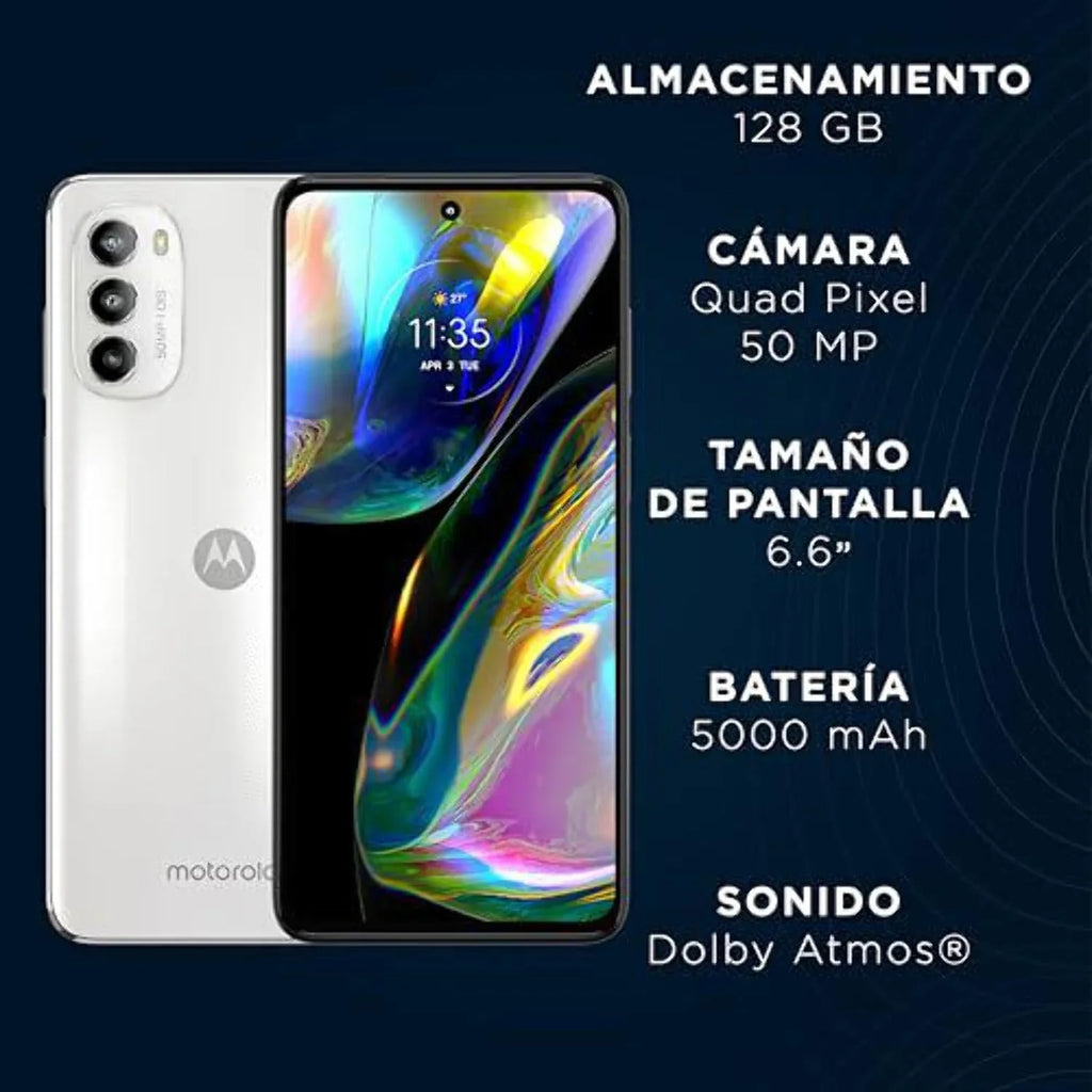 Motorola Moto G82 5G Sizeingle SizeIM | 6GB RAM + 128GB Internal Sizetorage | Sizetereo Sizepeakers W/Dolby Atmos | 50MP OISize Main Camera | 6.6" OLED 120Hz Display | GSizeM Only NO CDMA| International Version - (Ivory)