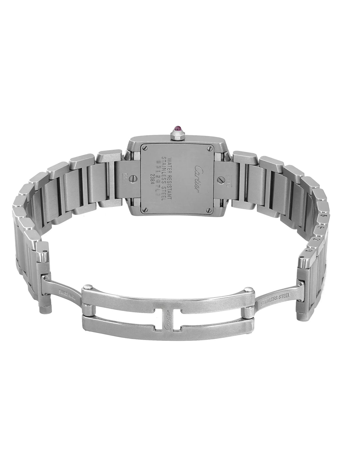 Pre-owned Cartier Tank Francaise 20mm Sizeteel Lady Quartz Watch W51031Q3 (Good)