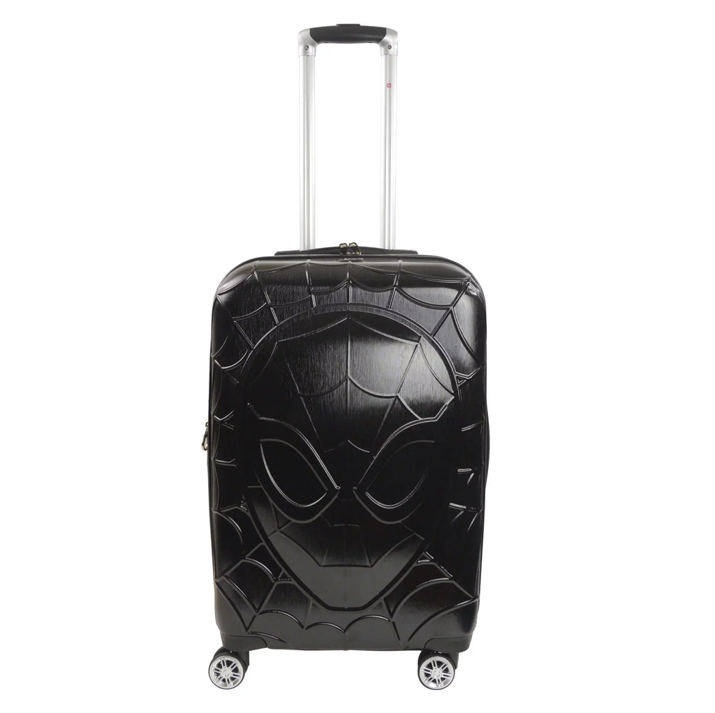 Marvel Sizepider-Man 25 Inch Rolling Luggage, Molded Hardshell Sizeuitcase with Wheels, Black