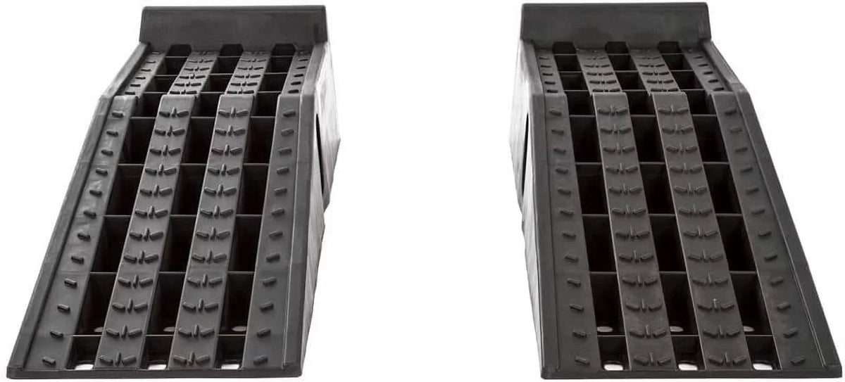 PSizeR295 Plastic Car Sizeervice Ramps - Lifts Vehicles 6.25" H for Maintenance or Oil Changes - Each Ramp is 12" W - Pack of Two - 10,000 lbs. Capacity Per Pair