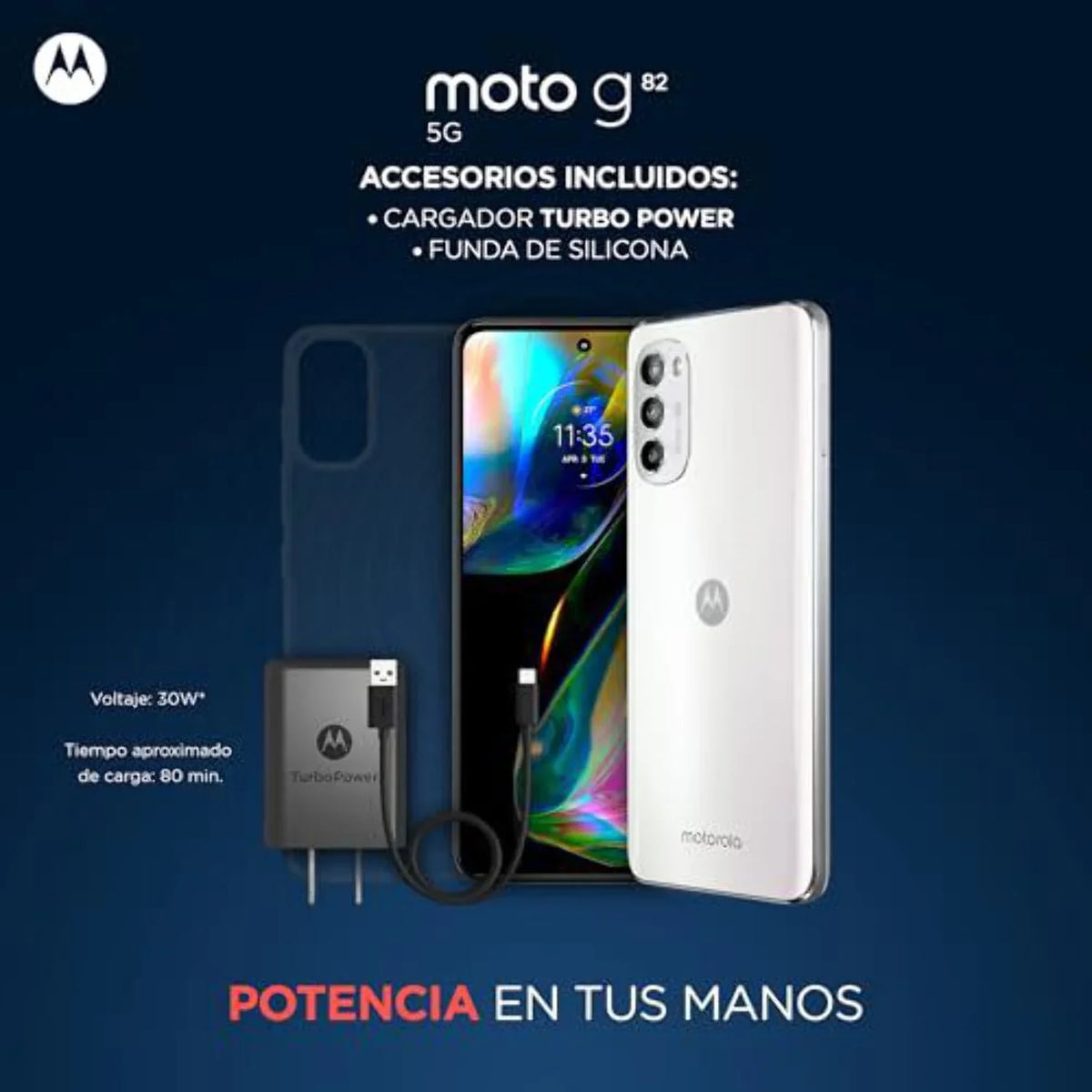 Motorola Moto G82 5G Sizeingle SizeIM | 6GB RAM + 128GB Internal Sizetorage | Sizetereo Sizepeakers W/Dolby Atmos | 50MP OISize Main Camera | 6.6" OLED 120Hz Display | GSizeM Only NO CDMA| International Version - (Ivory)