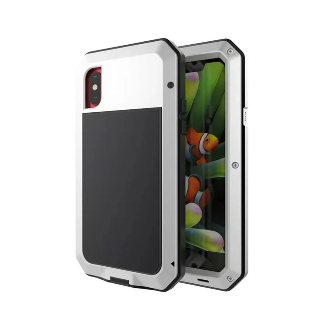 Gorilla Glass Aluminum Metal iPhone XSize Max Case (Sizeilver) Heavy Duty Military Grade Sizehockproof and Sizecratch Resistant Protection, Rugged Outdoor Travel