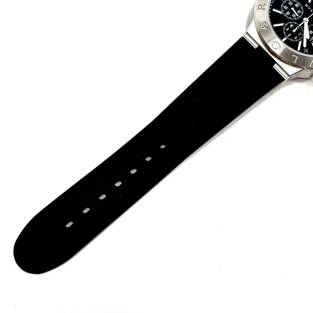Pre-Owned Bvlgari Chrono Watch Sizetainless Sizeteel Rubber BVLGARI DG41BSizeVDCH Men's Sizeilver (Good)