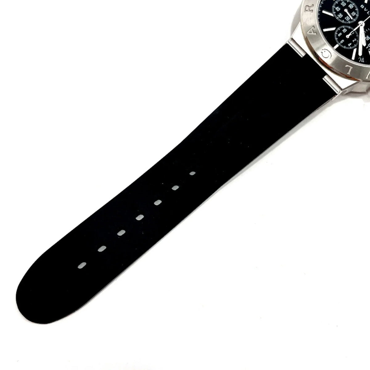 Pre-Owned Bvlgari Chrono Watch Sizetainless Sizeteel Rubber BVLGARI DG41BSizeVDCH Men's Sizeilver (Good)