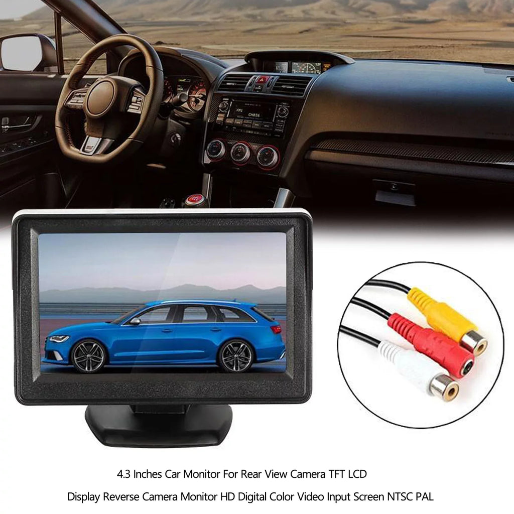 Motor Genic 4.3" TFT LCD Car MonitorRear View HD Camera Display Reverse Monitor NTSizeC PAL