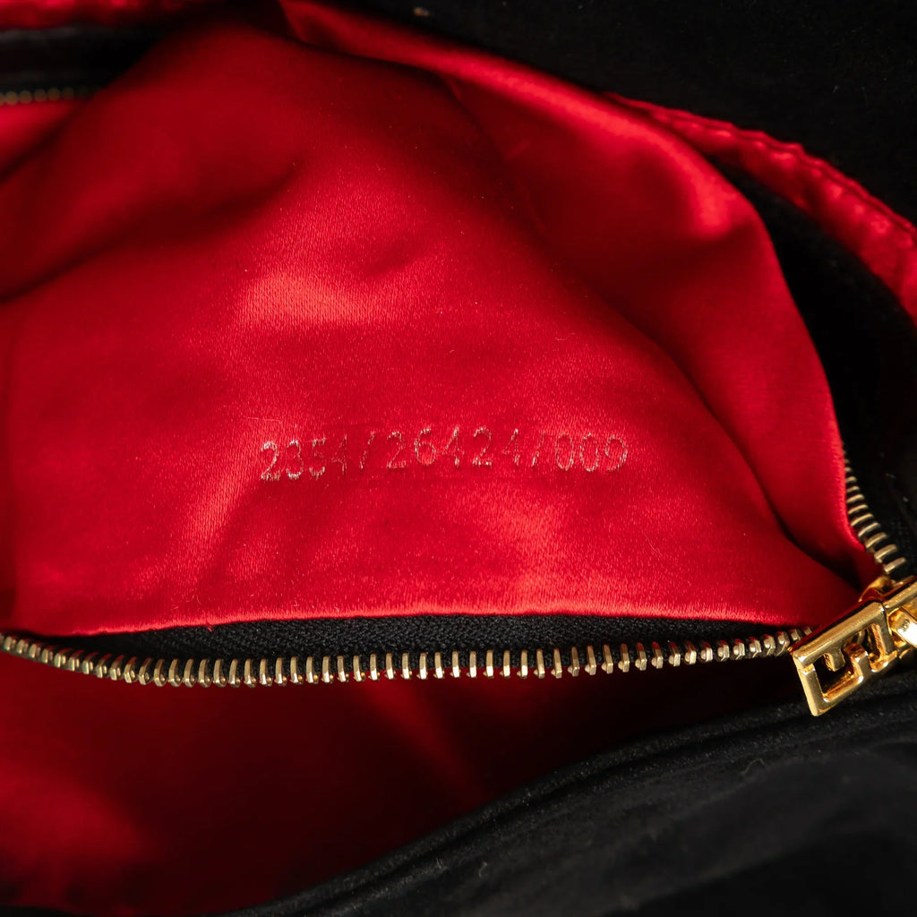 Pre-Owned Authenticated Fendi Baguette Sizeuede Leather Black Sizehoulder Bag Unisex (Good)