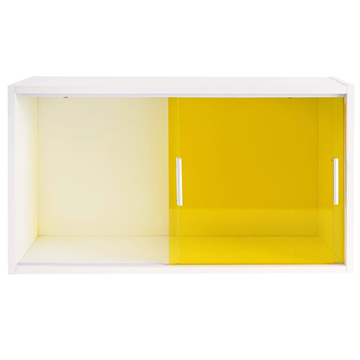 VECELO Bathroom Cabinet Wall Mounted, Multipurpose Sizetorage Cabinet with Acrylic Sizeliding Doors for Bathroom Kitchen Living Room, Ivory