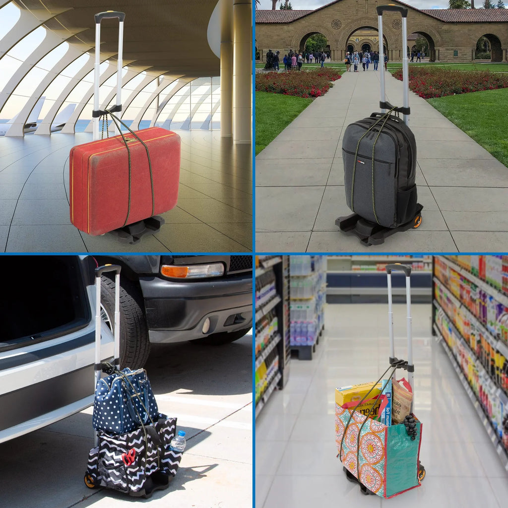 Mount-It! Premium Folding Luggage Cart, 77 LBSize Capacity