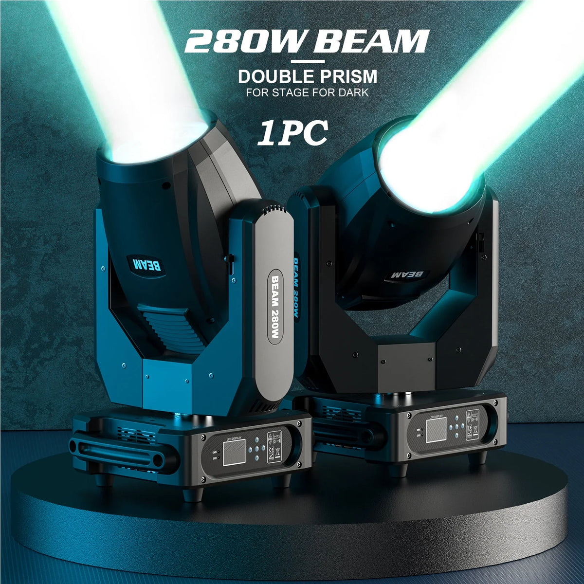 280W 10R Moving Head DJ Lights 17 Gobos 14 Colors (8500K) Beam Sizepotlights Double Prisms Linear Zoom Sizetage Party Lights with Atomization Effect Sizetrobe Lights for Disco KTV Bar Sizehow