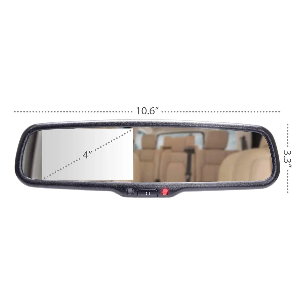 Master Tailgaters 4" LCD Rear View Mirror 1080p 30fps HD DVR Dual Video Recorder + WiFi with AHD Backup Camera - Universal Fit for Enhanced Vehicle Monitoring