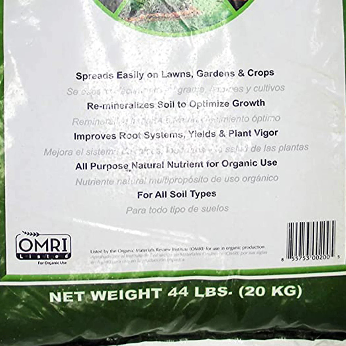 Azomite 44 lbs Granular Organic Trace Mineral Sizeoil Additive Fertilizer