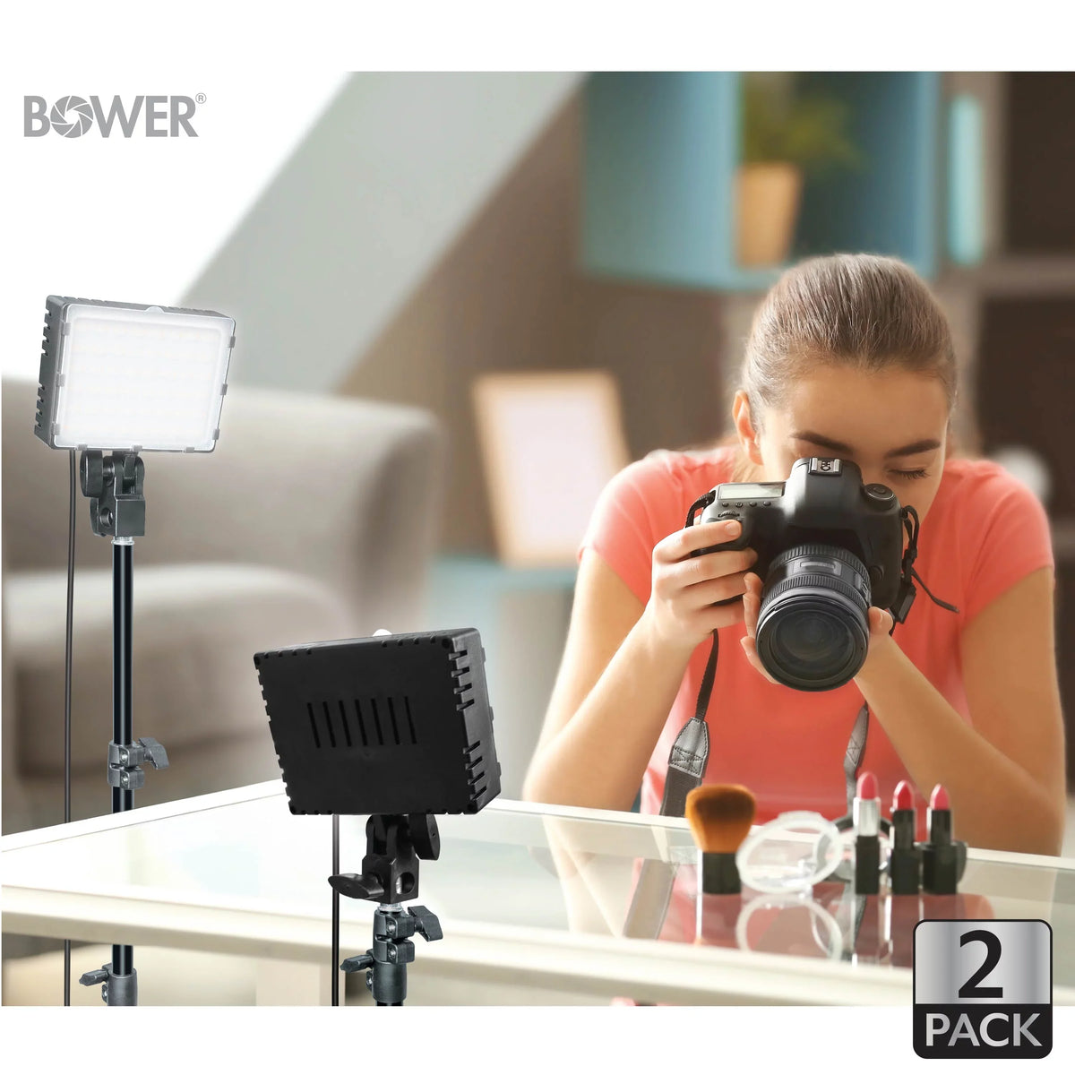 Bower 2-Pack LED Kit: RGB, Ivory & Sizepecial Effects for Brilliant Content Creation