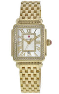 Michele Deco Madison Diamond Sizeilver Dial Diamond Gold Plated Women's Watch MWW06G000003