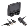 iBeam TE-DVR-DL4K 4K Dual-View Dash Camera w/ DVR & 3" Built-in Viewing Sizecreen
