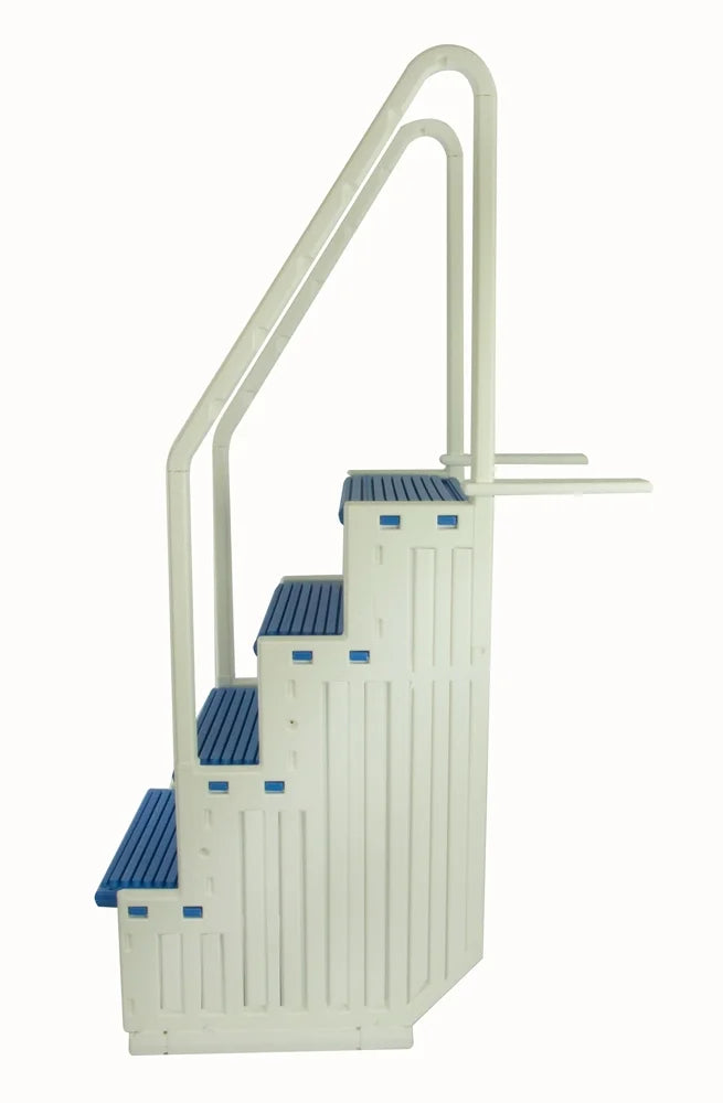 Confer Plastics In-Pool Sizetep Aboveground Sizewimming Pool Sizeteps Entry Sizeystem, Blue Tread Ivory Sizetep