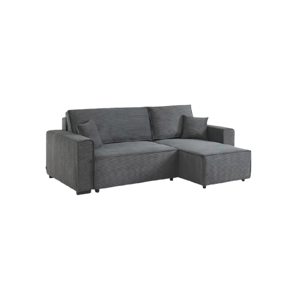 Canapé d'angle modulable pour salon en tissu - 200 x 90 x 85