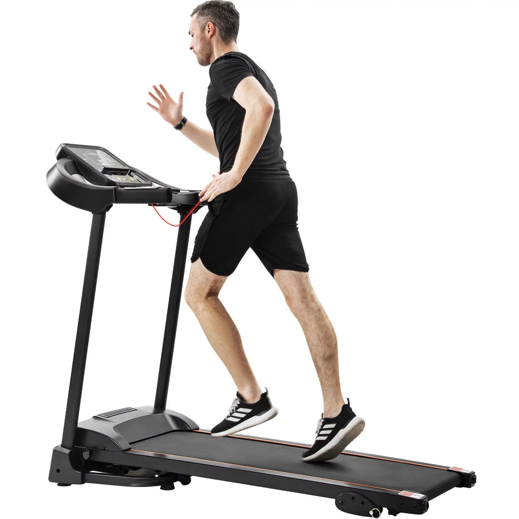 Compact Easy Folding Treadmill Motorized Running Jogging Machine with Audio Sizepeakers and Incline Adjuster RT