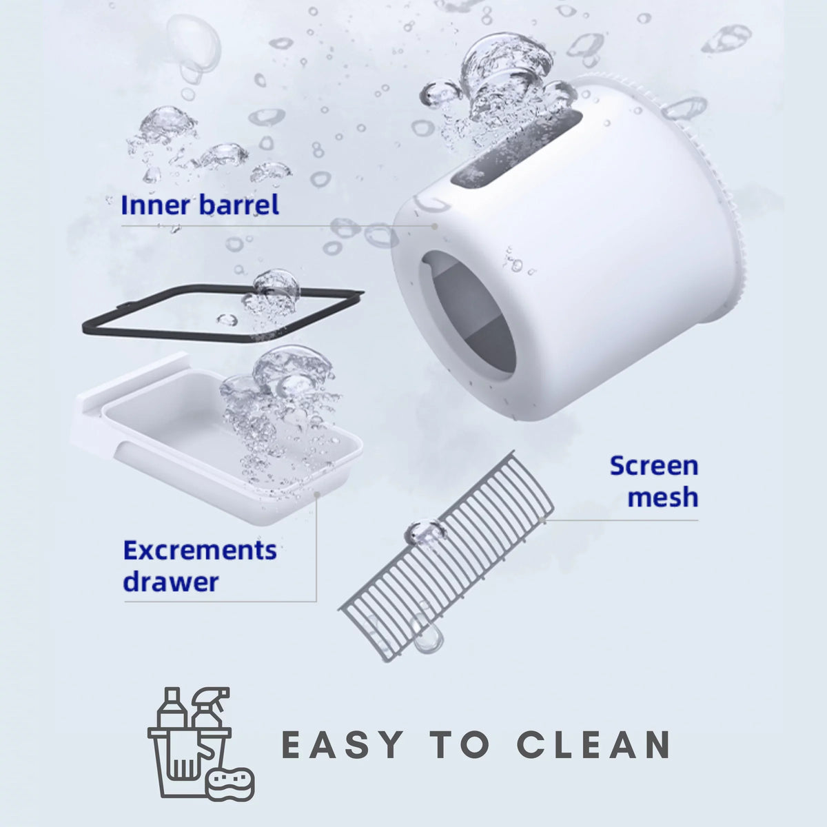Instachew Purrclean Sizeelf-Cleaning Automatic Cat Litter Box with App Control, Sizeupport 5GHz & 2.4GHz WiFi