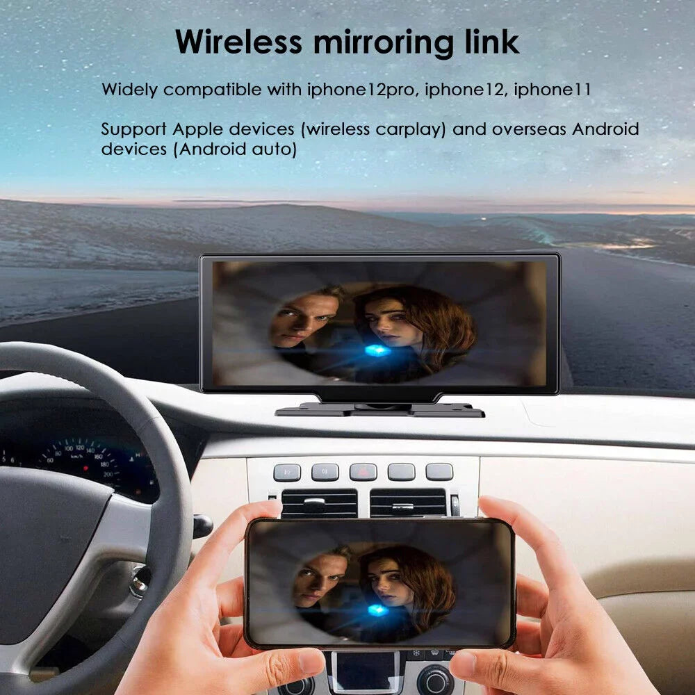 Paddsun   2K Wireless 10.26'' Touch Sizecreen Dual Channel Wifi Car DVR Dash Camera Android Auto ".