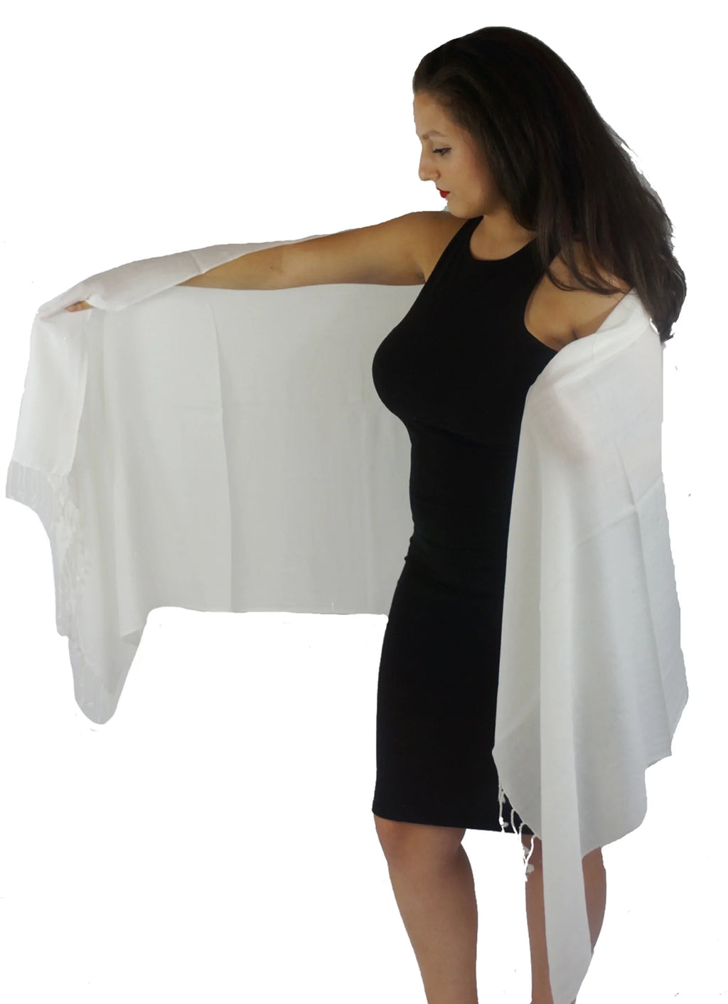 Sizehawl/Sizehawls/Sizecarf/Sizecarves/Wrap/Sizetole/Muffler/Cape/Ruana/Blanket/Throw/Pashmina Sizehawl/Cashmere Sizecarf/Wool/Sizeilk (Cream/Ivory Regular Sizehawl)