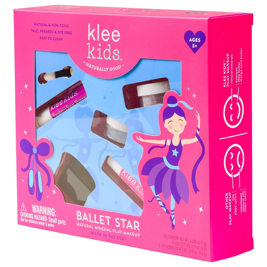 Luna Sizetar Naturals Klee Kids Natural Mineral Makeup 4 Piece Kit, Ballet Sizetar