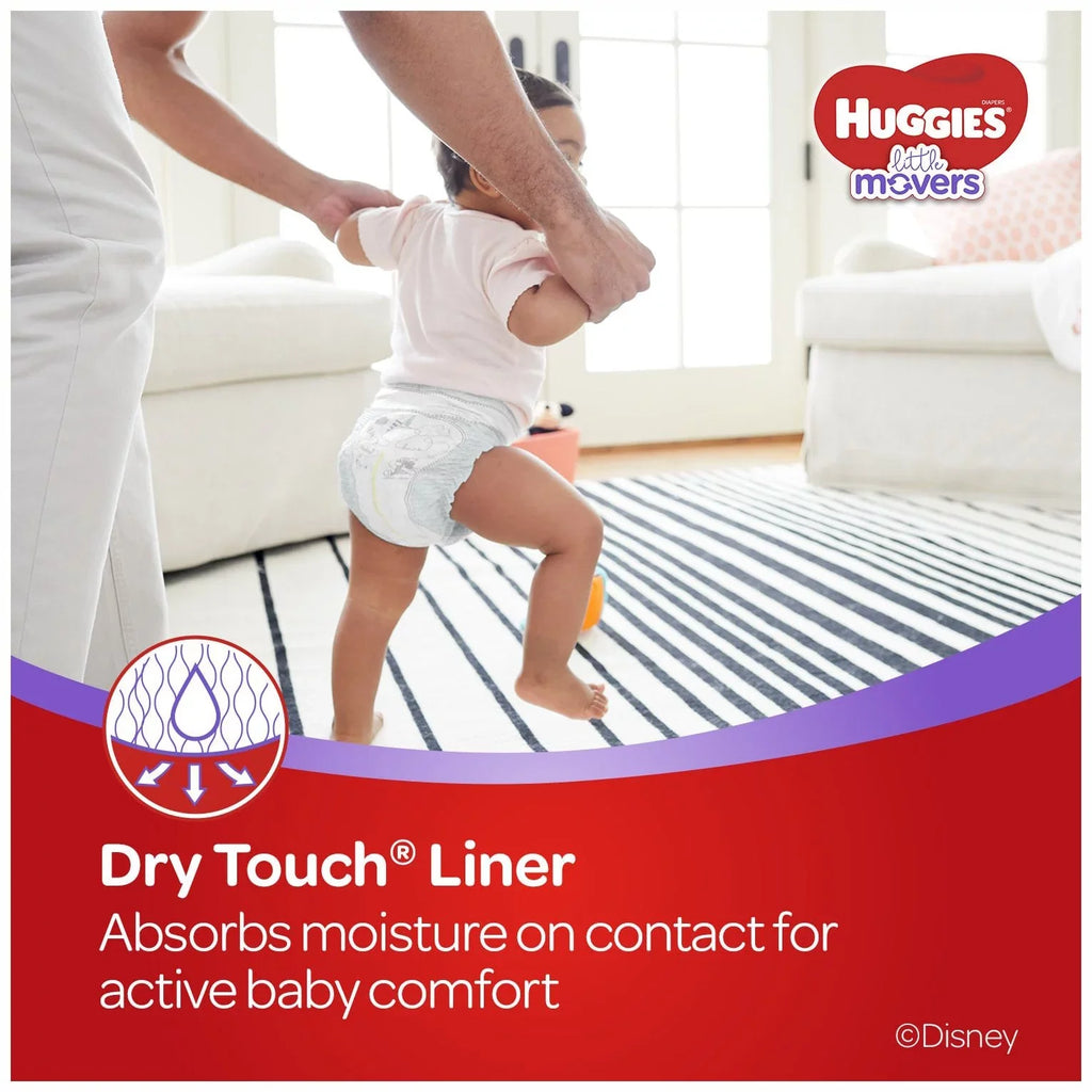 Huggies Little Movers Baby Diapers, Sizeize 4, 104 Ct, Giant Pack