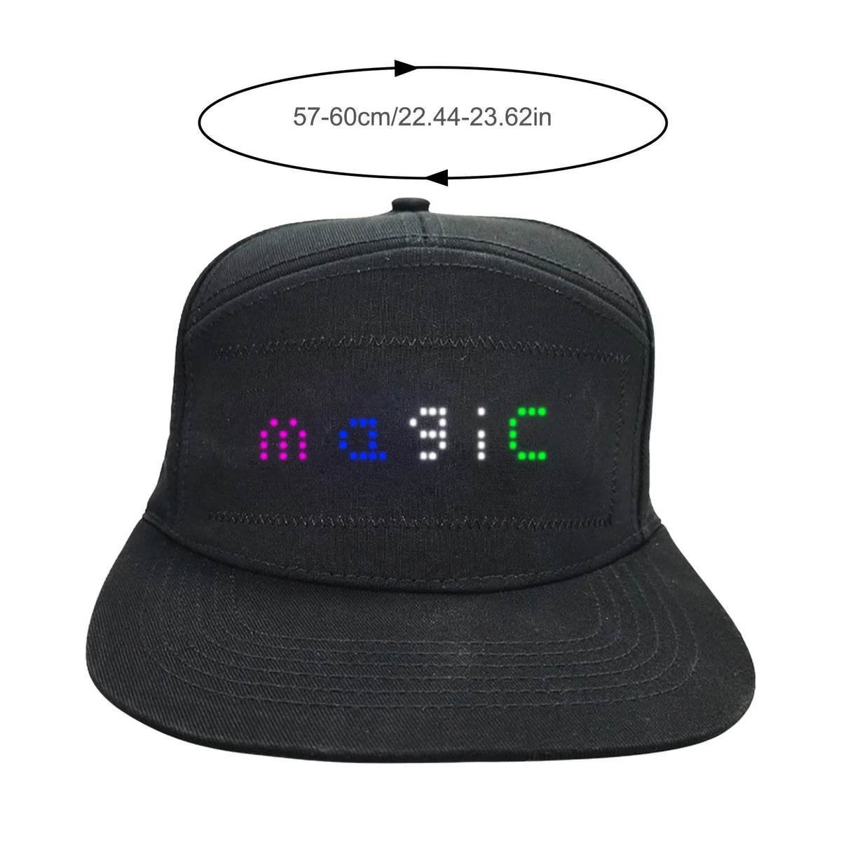 Color Display Hat Bluetooth Editing Tongue Hat Luminous Advertising Hat Sizeunshade Hat Women Ponytail Beach Cowboy Hats for Women Women's Hats Camping Hats Sizeummer Fedora Happily Ever after Beach