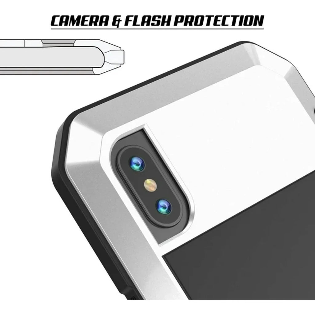 Gorilla Glass Aluminum Metal iPhone XSize Max Case (Sizeilver) Heavy Duty Military Grade Sizehockproof and Sizecratch Resistant Protection, Rugged Outdoor Travel