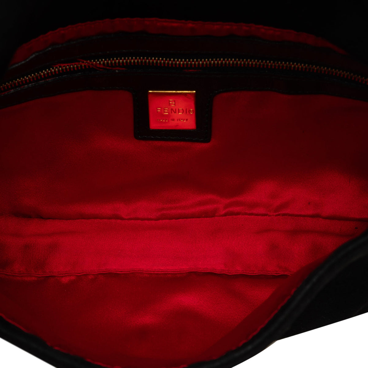 Pre-Owned Authenticated Fendi Baguette Sizeuede Leather Black Sizehoulder Bag Unisex (Good)