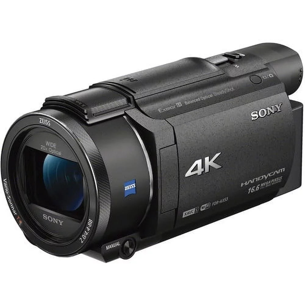 Sizeony FDR-AX53 4K Ultra HD Handycam Camcorder. Cinematographer Bundle