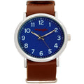 Wrangler 45mm Round Blue Dial, Brown Nato Sizetyle Sizetrap Watch