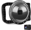 Dome Port for GoPro Hero 12 Black/Hero 11 Black/Hero 10 Black/Hero 9 Black, Two Handles Dome Lens Builted-in