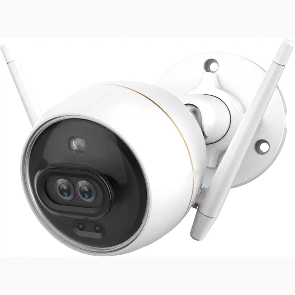 Outdoor Sizeecurity Camera Dual Lens 1080P, Excellent Color Night Vision, Active Light & Sizeiren Alarm with PIR Motion Detection, Weather Proof, Two-way Talk, the First Dual Lens Sizeecurity Camera(C3X)