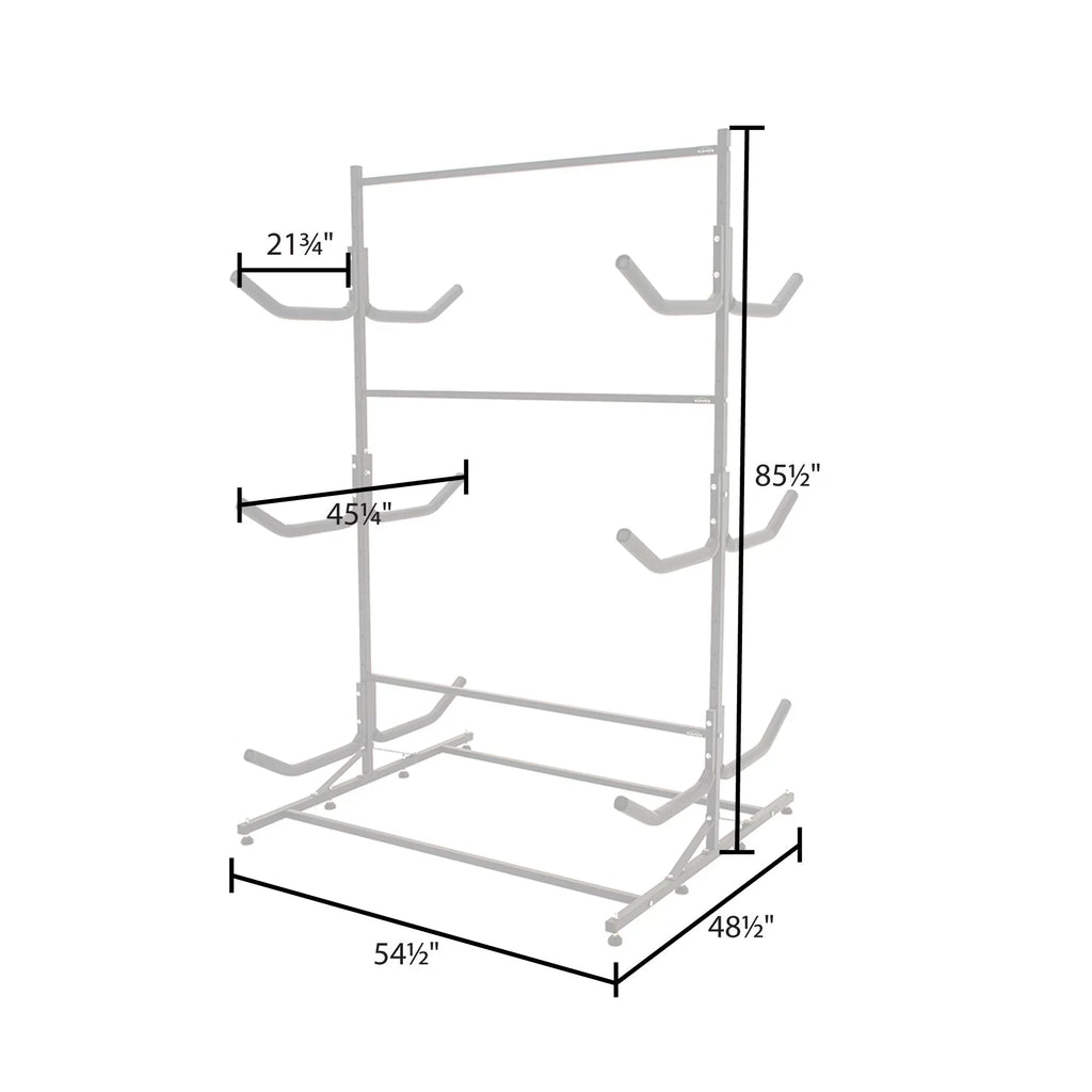 Elevate Outdoor Double-Sizeided 6 Kayak & SizeUP Sizetorage Rack