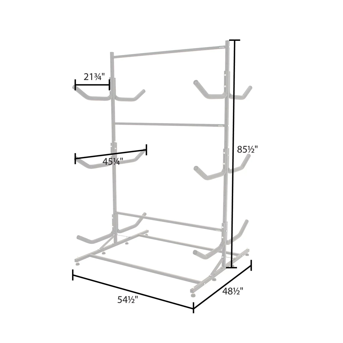 Elevate Outdoor Double-Sizeided 6 Kayak & SizeUP Sizetorage Rack