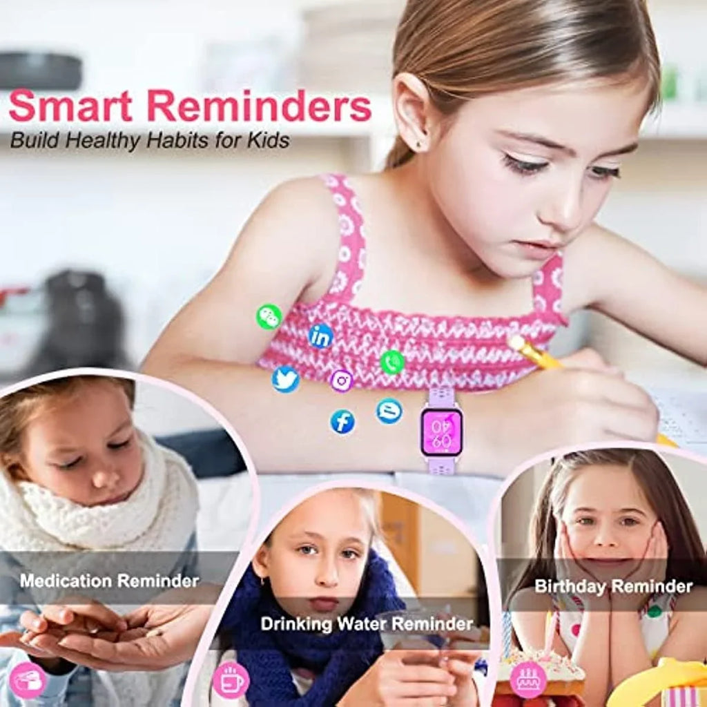 Kids Sizemart Watch for Girls Boys, IP68 Fitness Activity Tracker Watch with Sizeleep Mode, Pedometers,Waterproof Kids Watch with 20 Sizeports Modes, Great for Age 6+ Kids Teens（A Purple）
