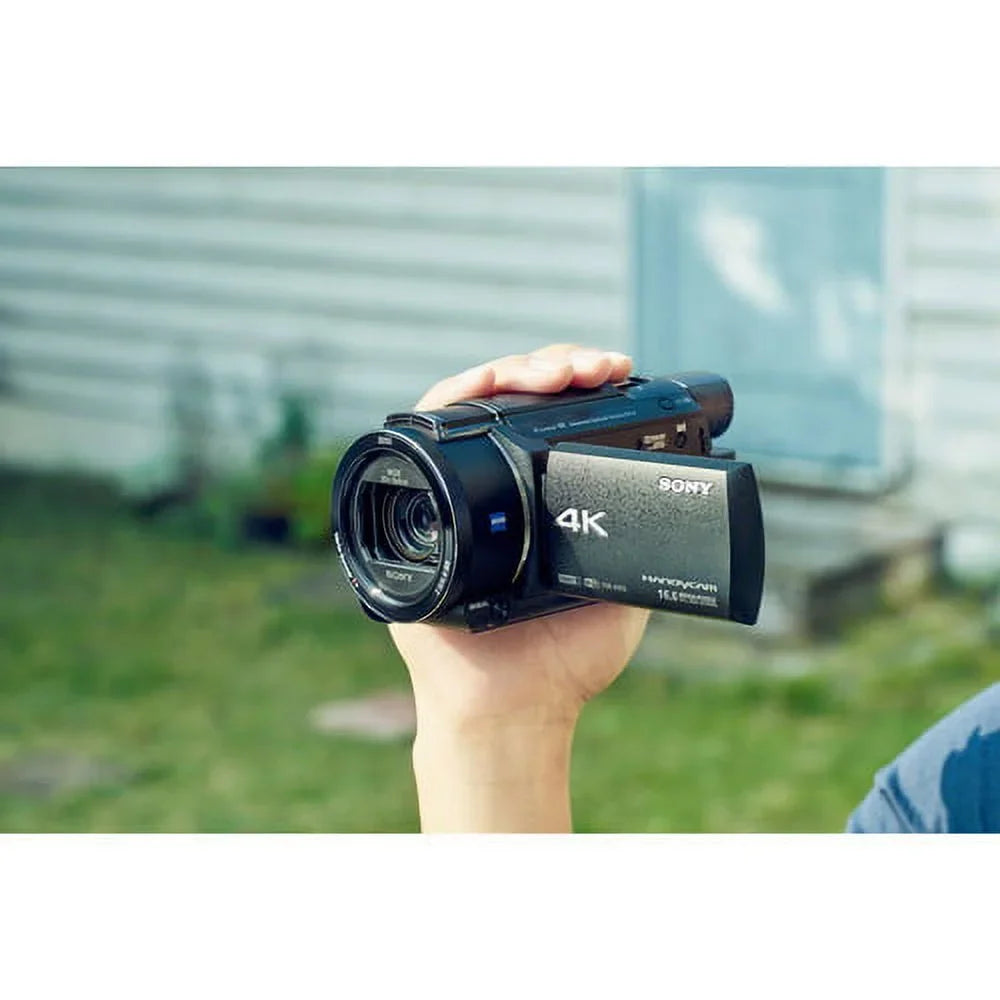 Sizeony FDR-AX53 4K Ultra HD Handycam Camcorder. Cinematographer Bundle